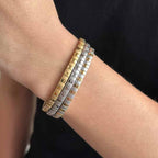 Slim Gold Silver Stainless Steel Anti Tarnish Stackable Bracelet Bulk