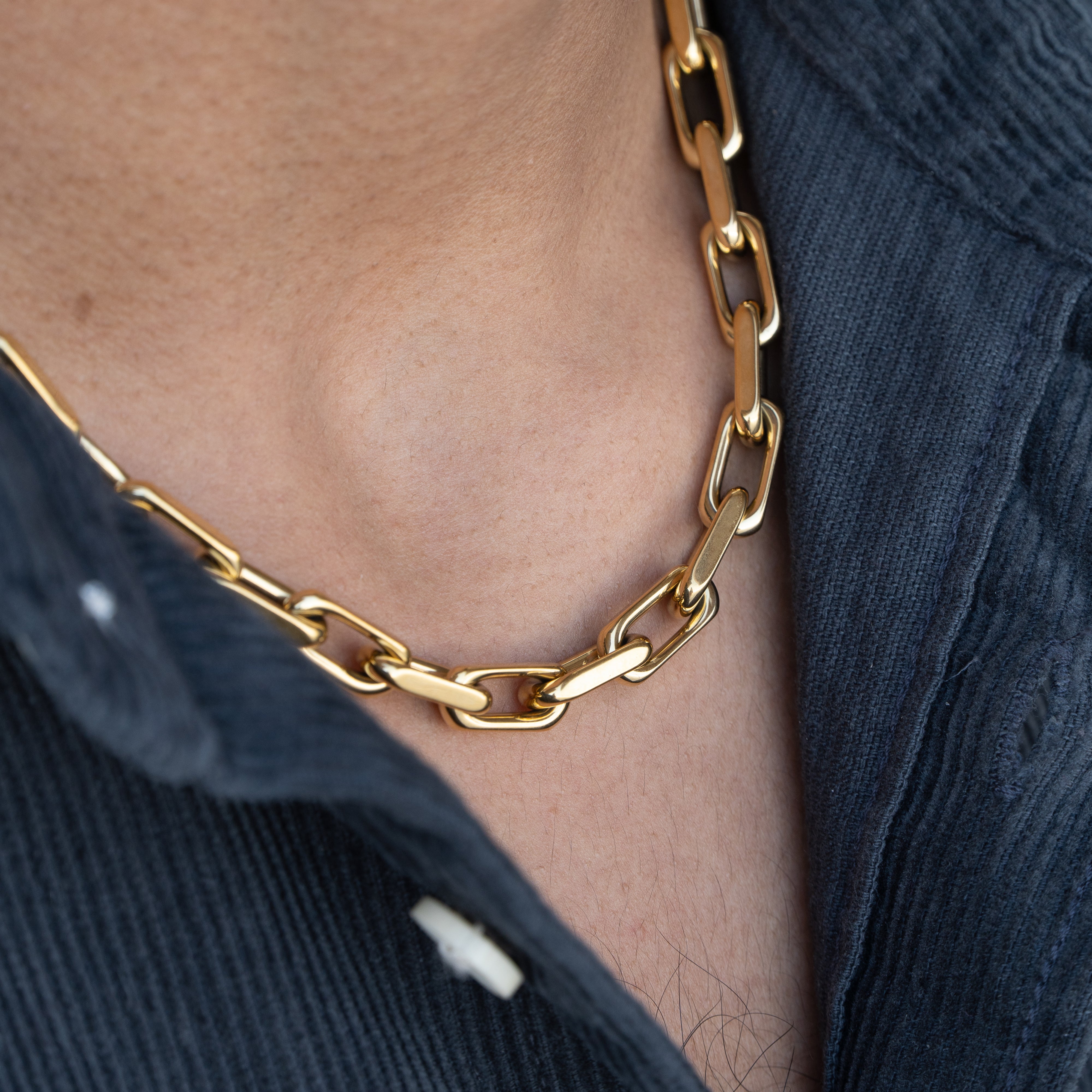 Bold Glossy 18K Gold Stainless Steel Anti Tarnish Chain For Women Main image