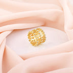 18K Gold Silver CZ Adjustable Free Size Bracelet Cum Ring Bulk