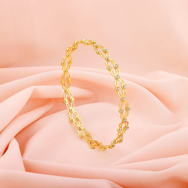 18K Gold Silver CZ Adjustable Free Size Bracelet Cum Ring Bulk