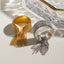 Ball Chain Surface Gold Silver Stainless Steel Adjustable Ring Bulk