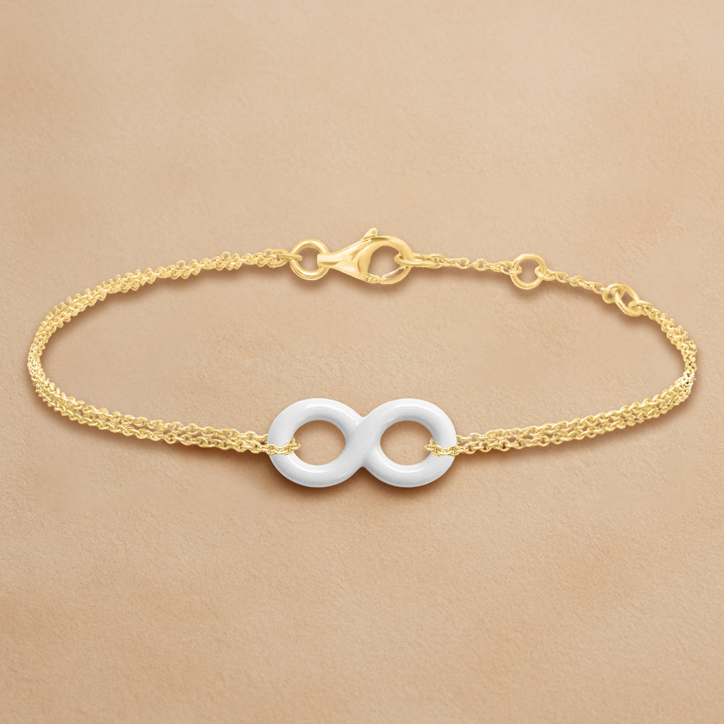 Minimal Infinity Charm Rose Silver Gold Anti Tarnish Brass Bracelet Bulk