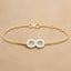 Minimal Infinity Charm Rose Silver Gold Anti Tarnish Brass Bracelet Bulk