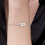 Minimal Infinity Charm Rose Silver Gold Anti Tarnish Brass Bracelet Bulk