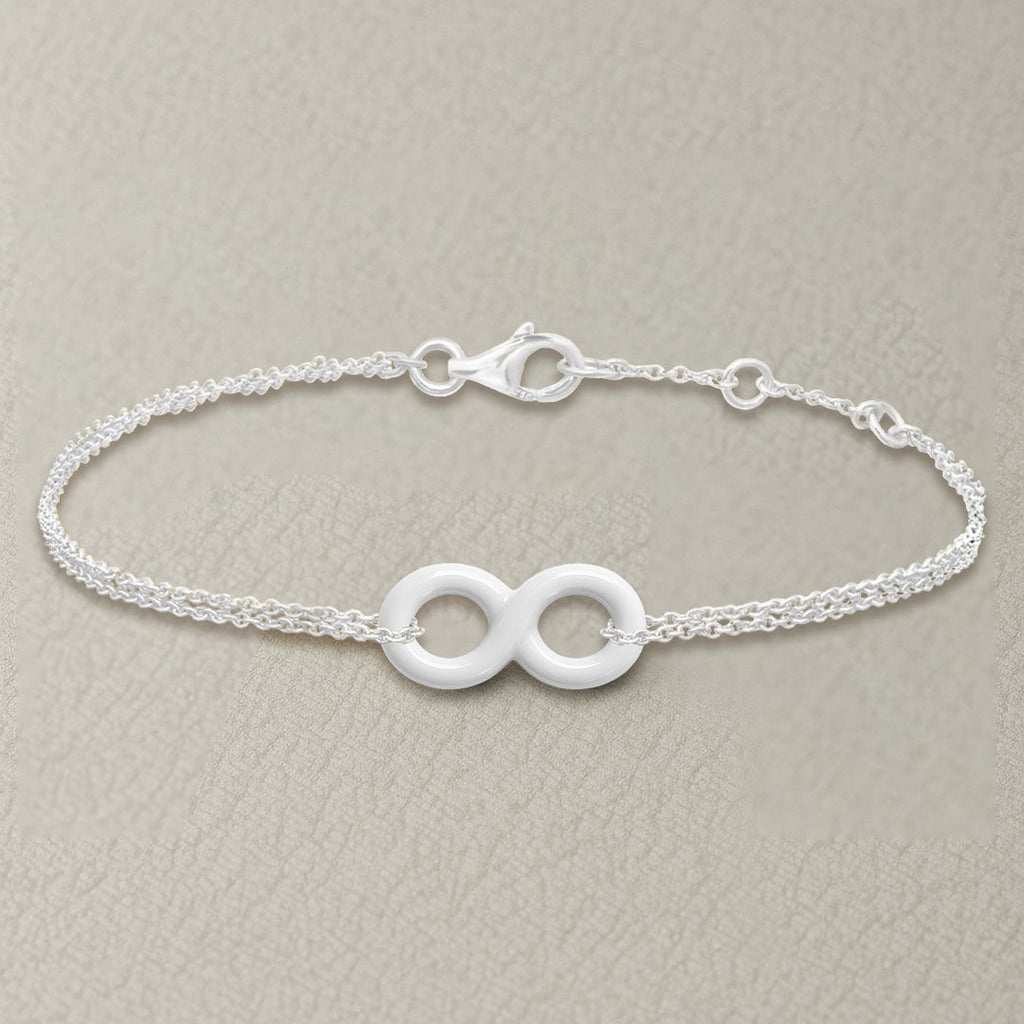 Minimal Infinity Charm Rose Silver Gold Anti Tarnish Brass Bracelet Bulk