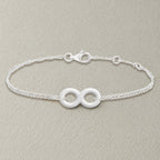 Minimal Infinity Charm Rose Silver Gold Anti Tarnish Brass Bracelet Bulk