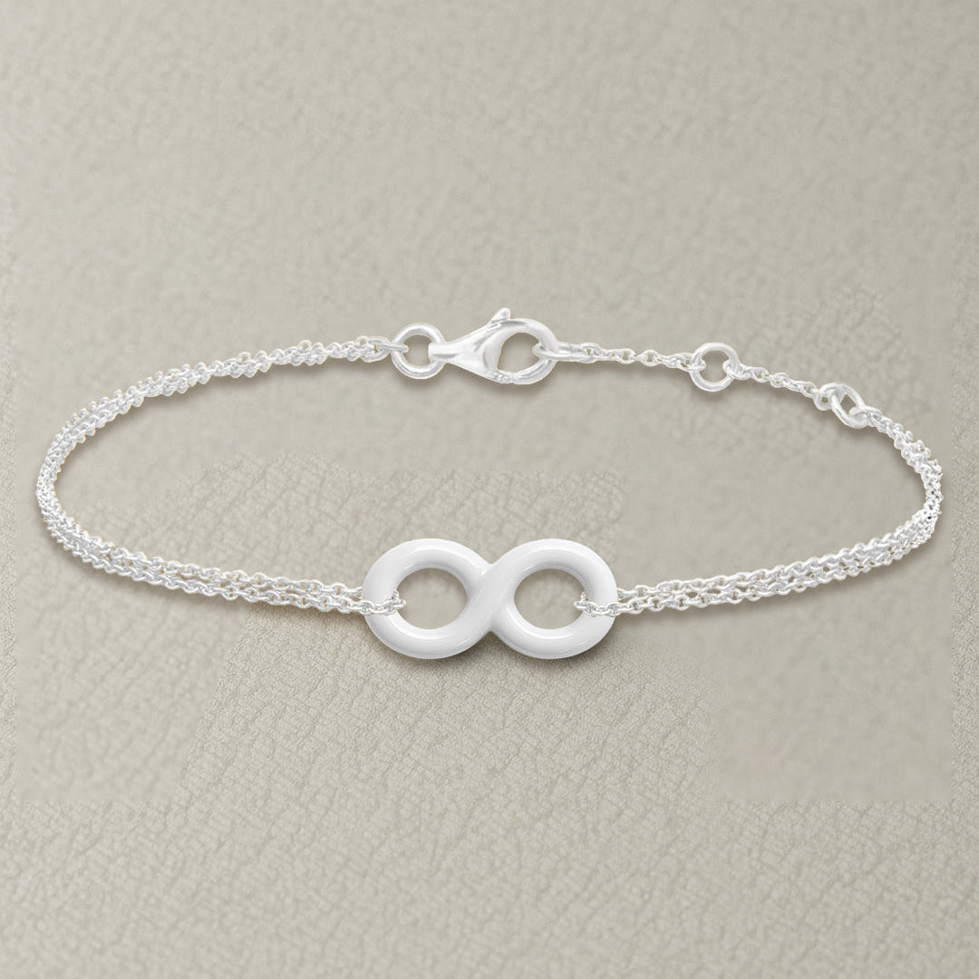 Minimal Infinity Charm Rose Silver Gold Anti Tarnish Brass Bracelet Bulk