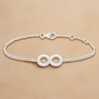Minimal Infinity Charm Rose Silver Gold Anti Tarnish Brass Bracelet Bulk