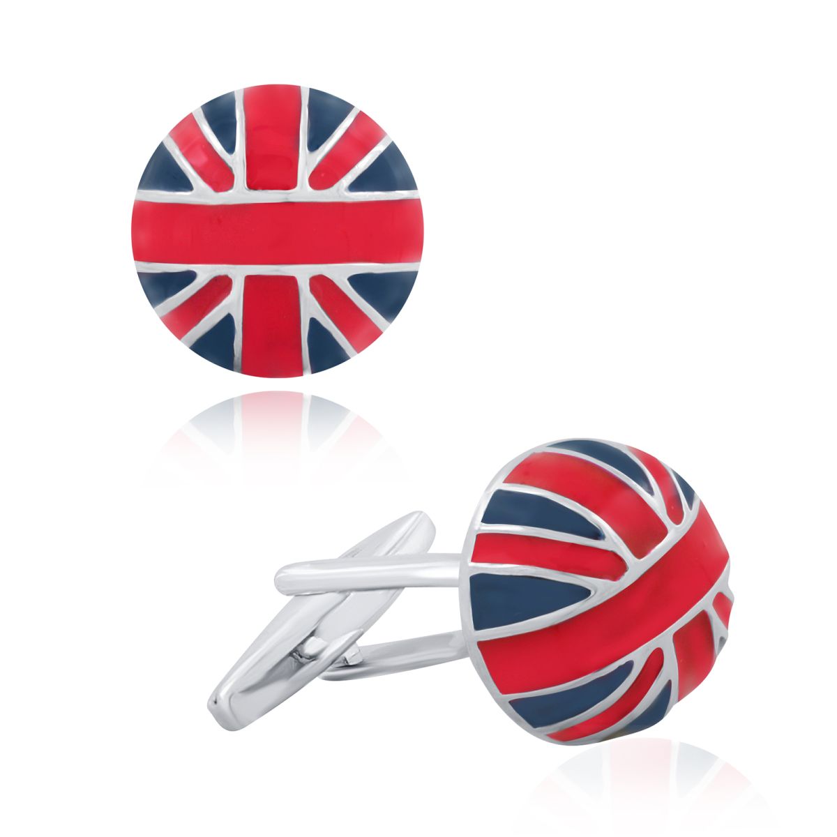 British Red Blue Cufflinks In Box