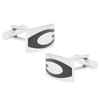 Rectangle Black Solid Cufflinks In Box Bulk