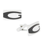 Rectangle Black Solid Cufflinks In Box Bulk