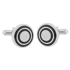 Round Black Target Cufflinks In Box Bulk