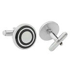 Round Black Target Cufflinks In Box Bulk
