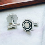 Round Black Target Cufflinks In Box Bulk