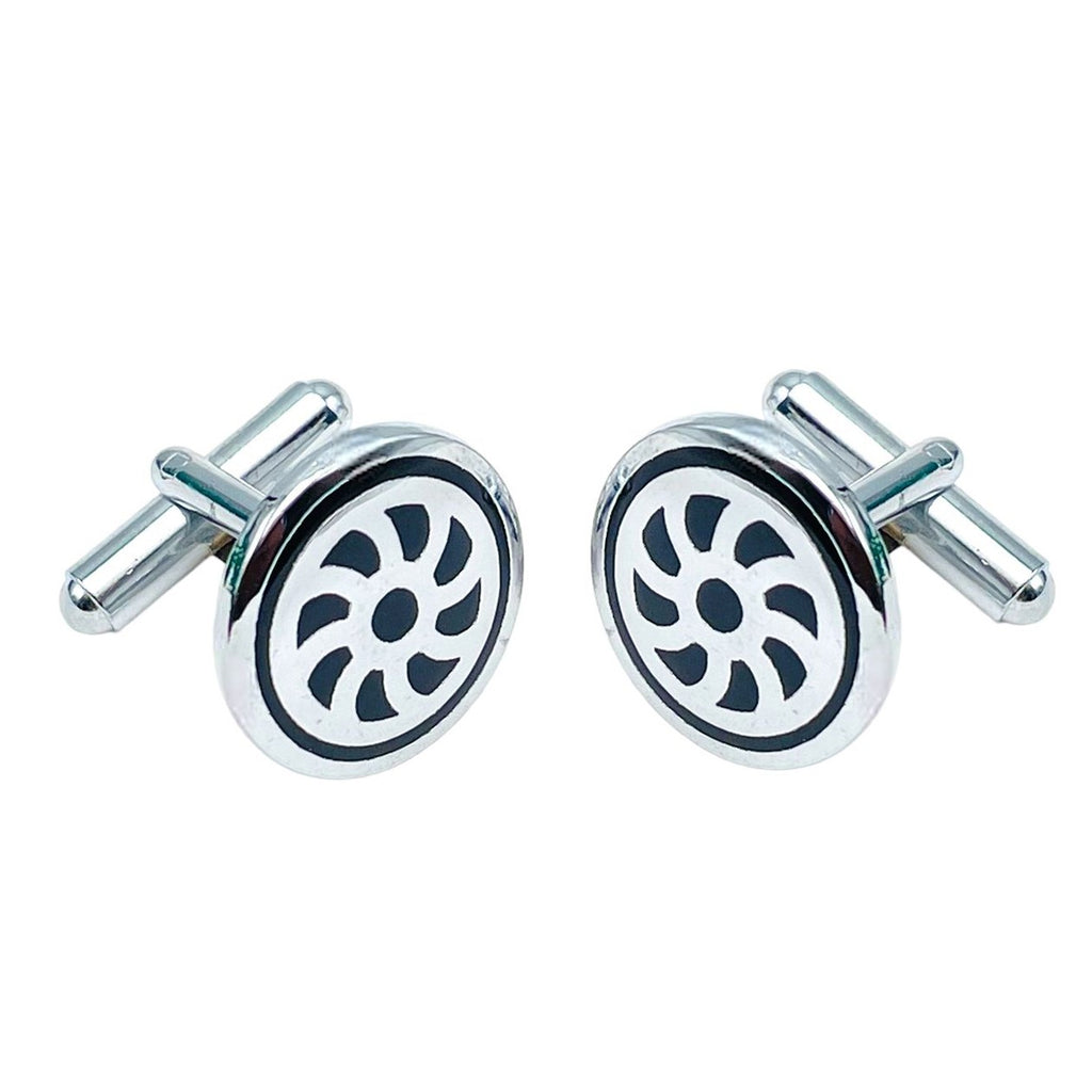 Round Black Eye Cufflinks In Box Bulk