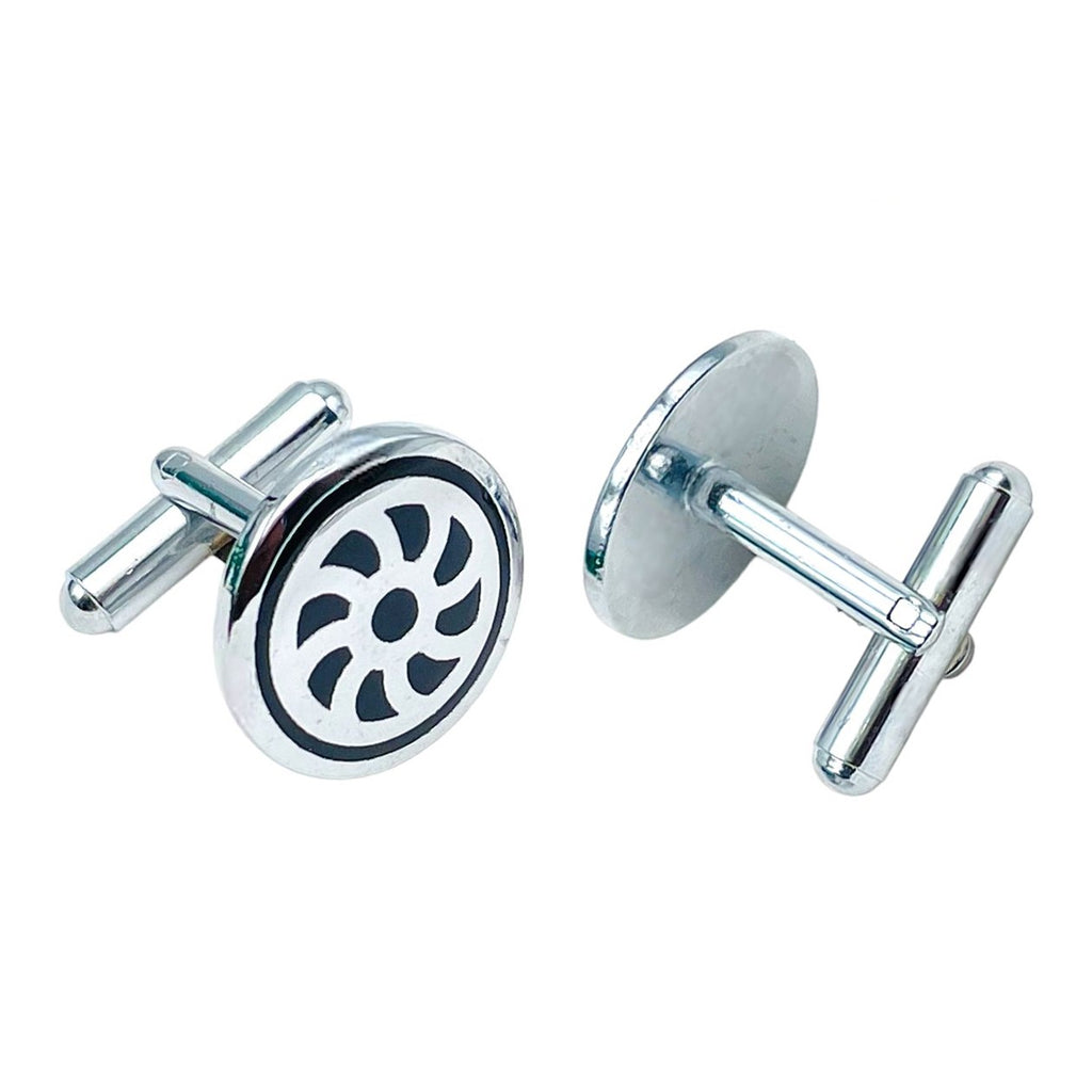 Round Black Eye Cufflinks In Box Bulk