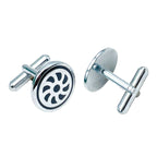 Round Black Eye Cufflinks In Box Bulk