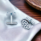 Round Black Eye Cufflinks In Box Bulk
