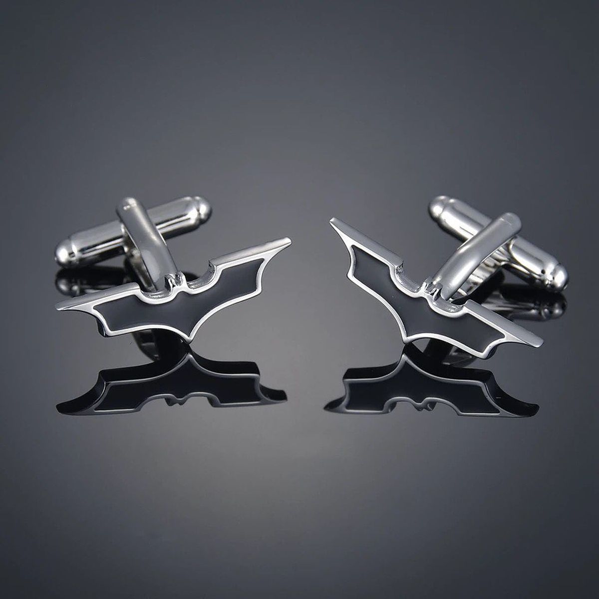 Black Batman Cufflinks In Box Main image