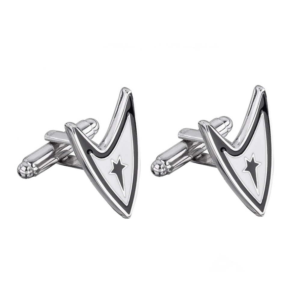 Triangle Silver Star Trek Cufflinks In Box Bulk