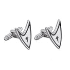 Triangle Silver Star Trek Cufflinks In Box Bulk