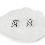 Triangle Silver Star Trek Cufflinks In Box Bulk