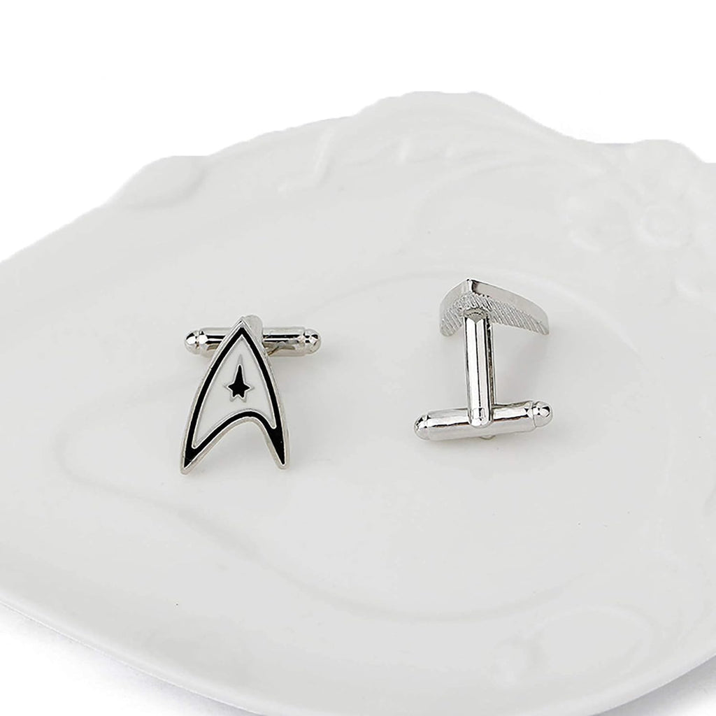 Triangle Silver Star Trek Cufflinks In Box Bulk