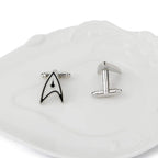 Triangle Silver Star Trek Cufflinks In Box Bulk