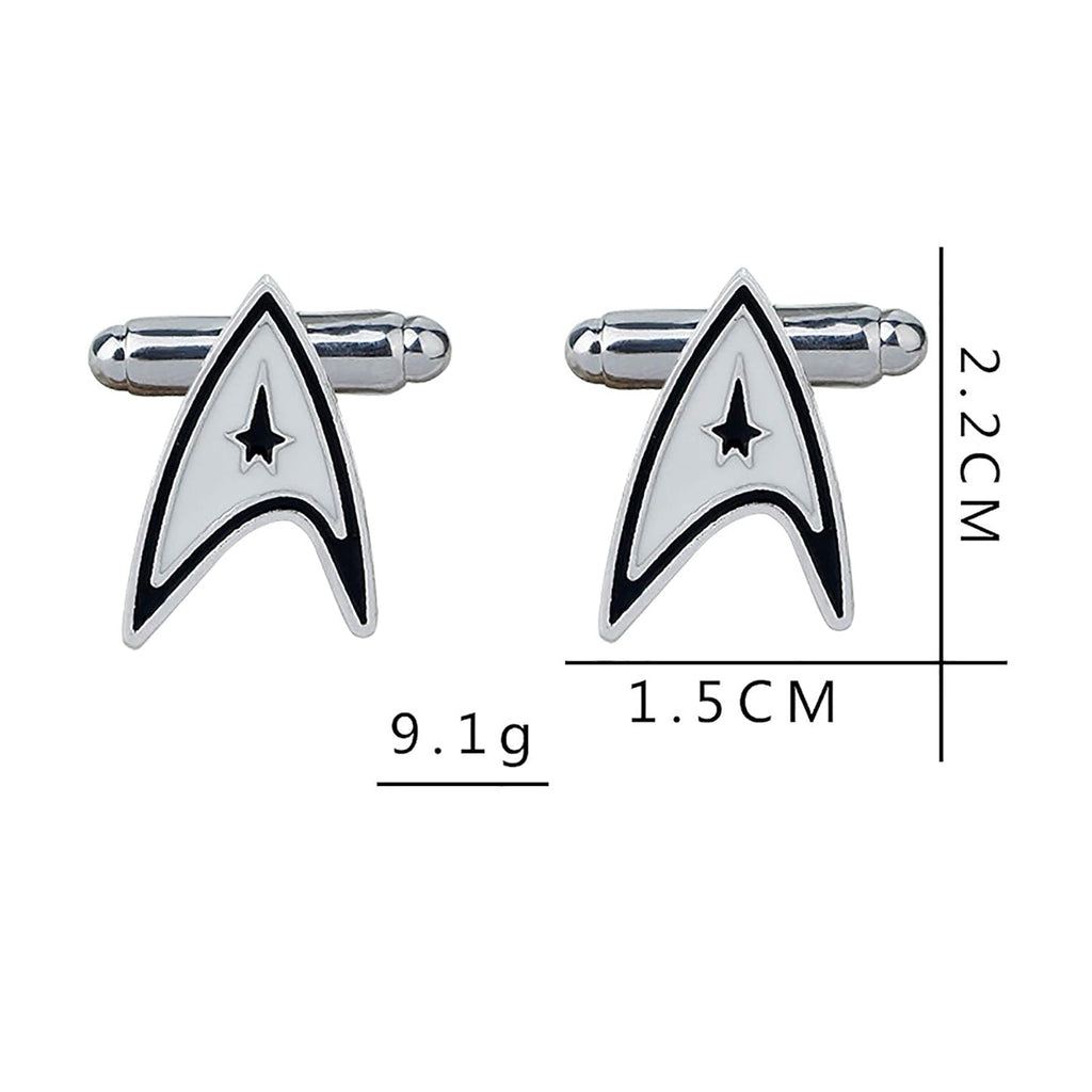 Triangle Silver Star Trek Cufflinks In Box Bulk