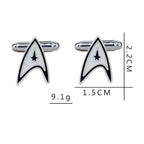 Triangle Silver Star Trek Cufflinks In Box Bulk