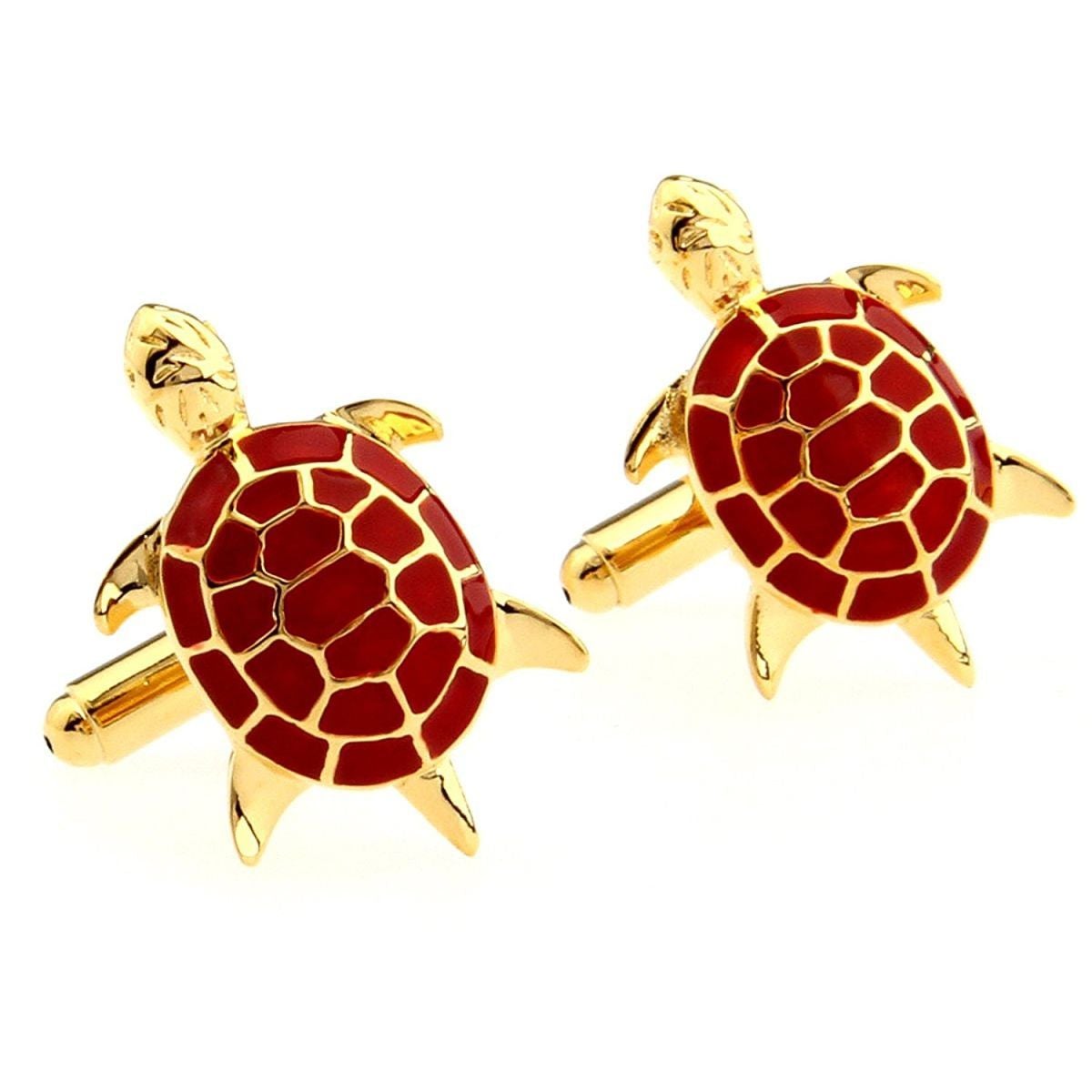 Turtle Tortoise Red Cufflinks In Box Bulk