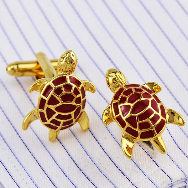 Turtle Tortoise Red Cufflinks In Box Bulk Main image