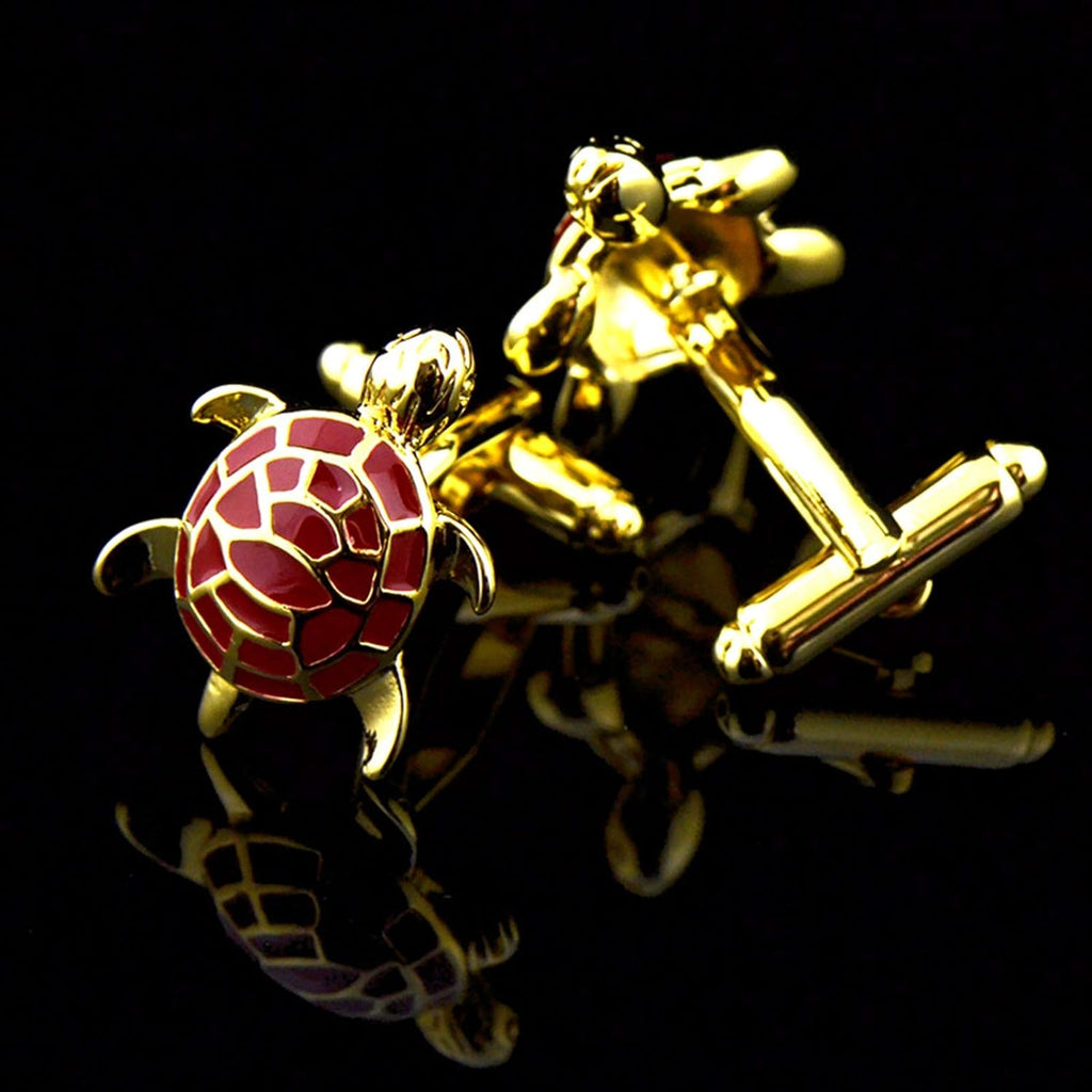 Turtle Tortoise Red Cufflinks In Box Bulk