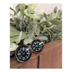 Round Black Compass Cufflinks In Box Bulk