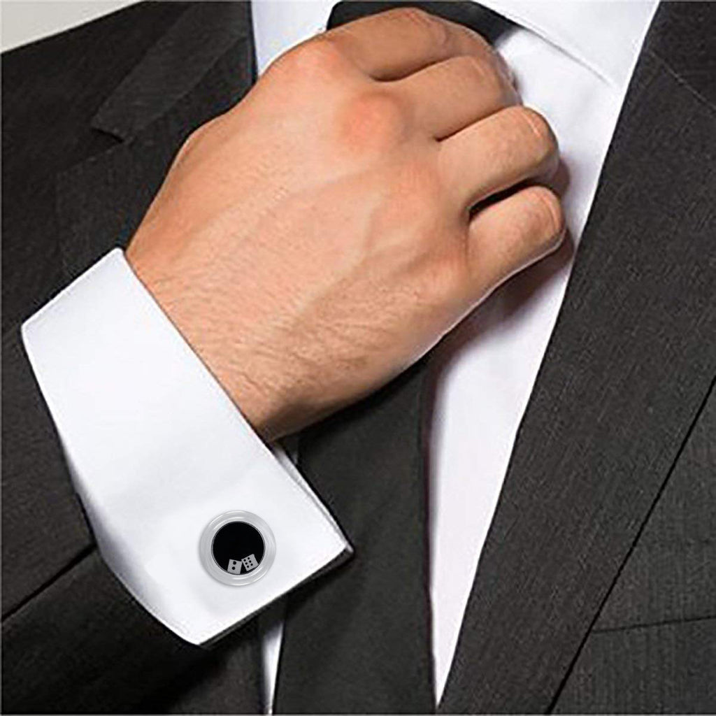 Gambling Dice Black Cufflinks In Box Bulk