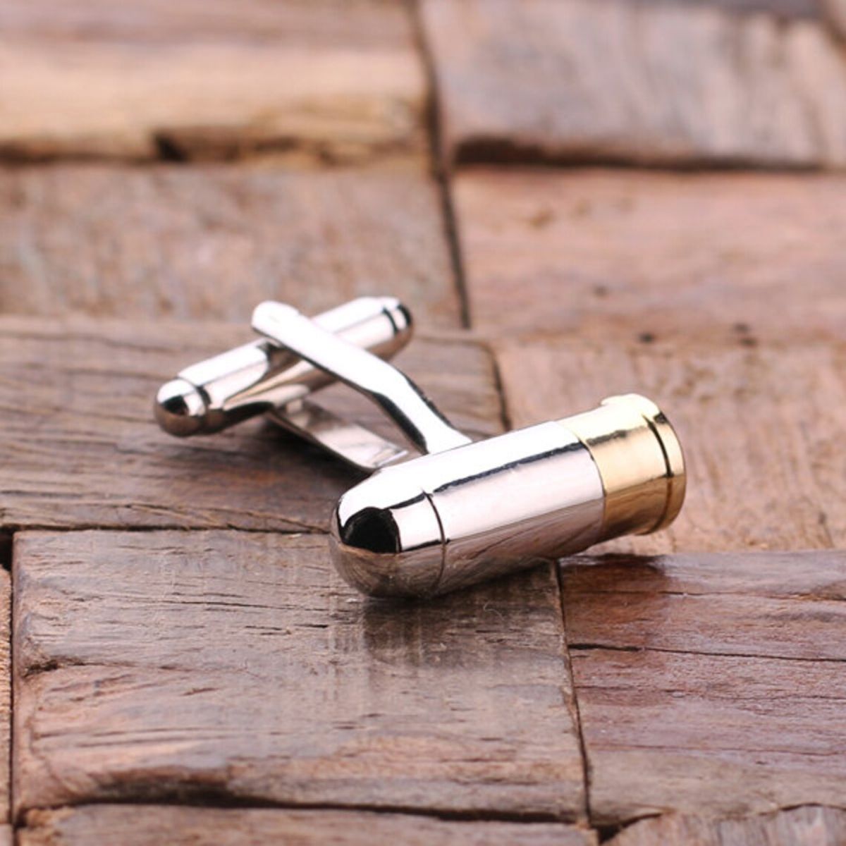 Bullet Silver Cufflinks In Box