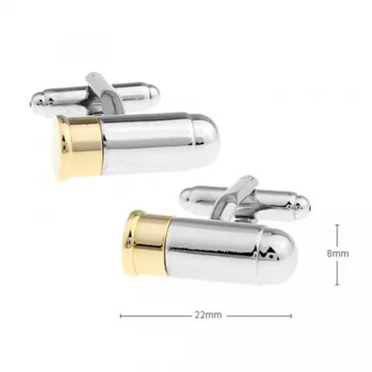 Bullet Silver Cufflinks In Box