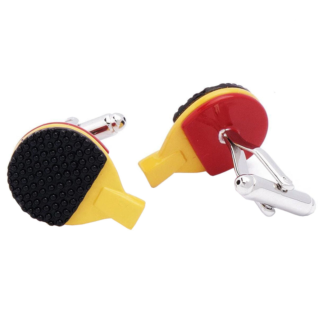 Table Tennis Bat Red Cufflinks In Box