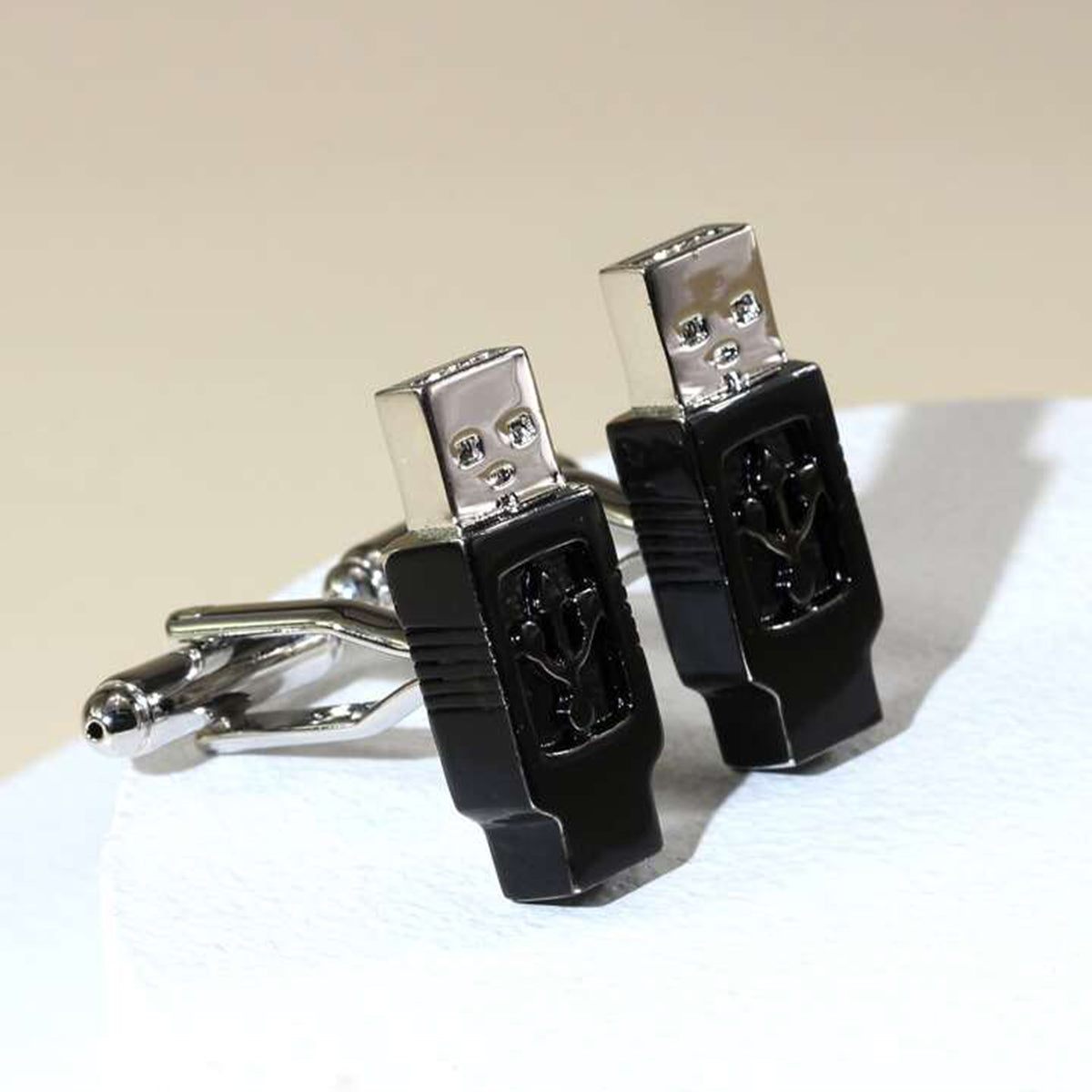 Usb Pen Drive Black Cufflinks In Box Bulk