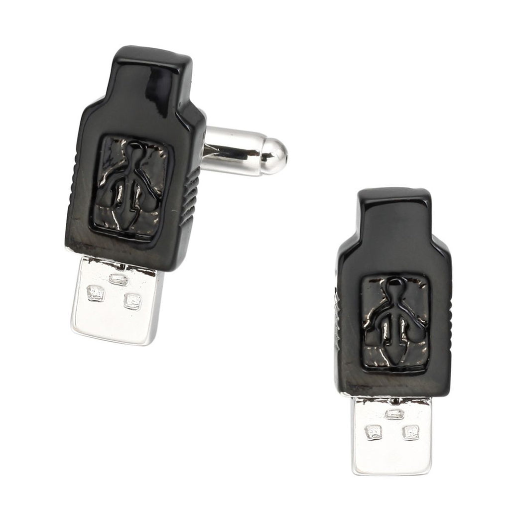 Usb Pen Drive Black Cufflinks In Box Bulk