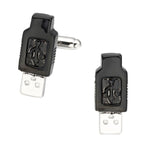 Usb Pen Drive Black Cufflinks In Box Bulk