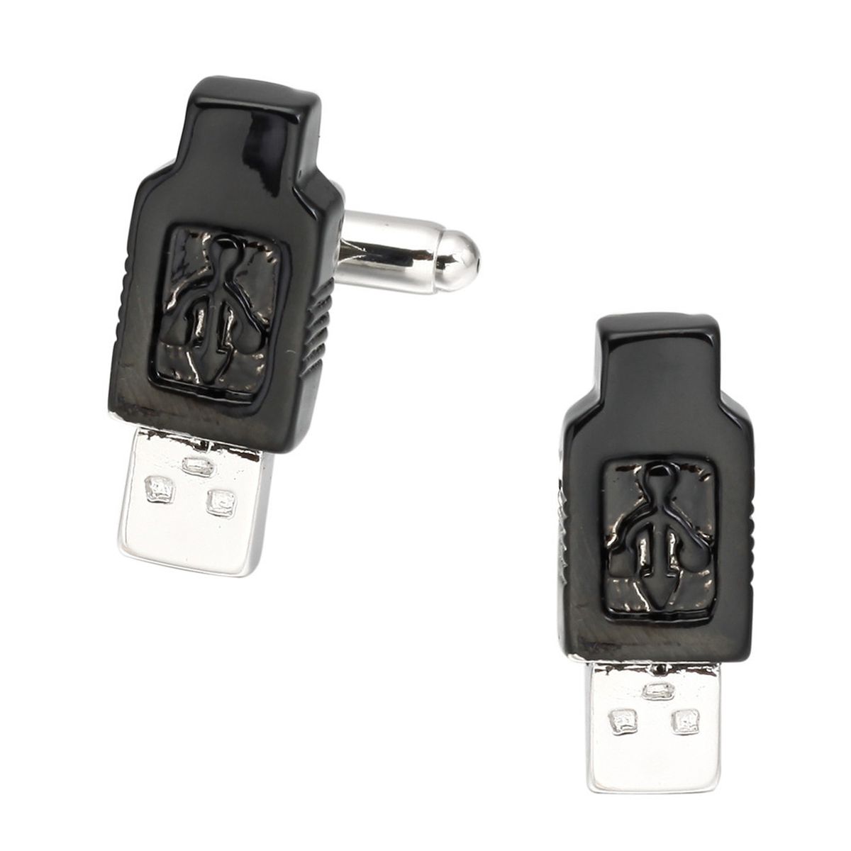 Usb Pen Drive Black Cufflinks In Box Bulk