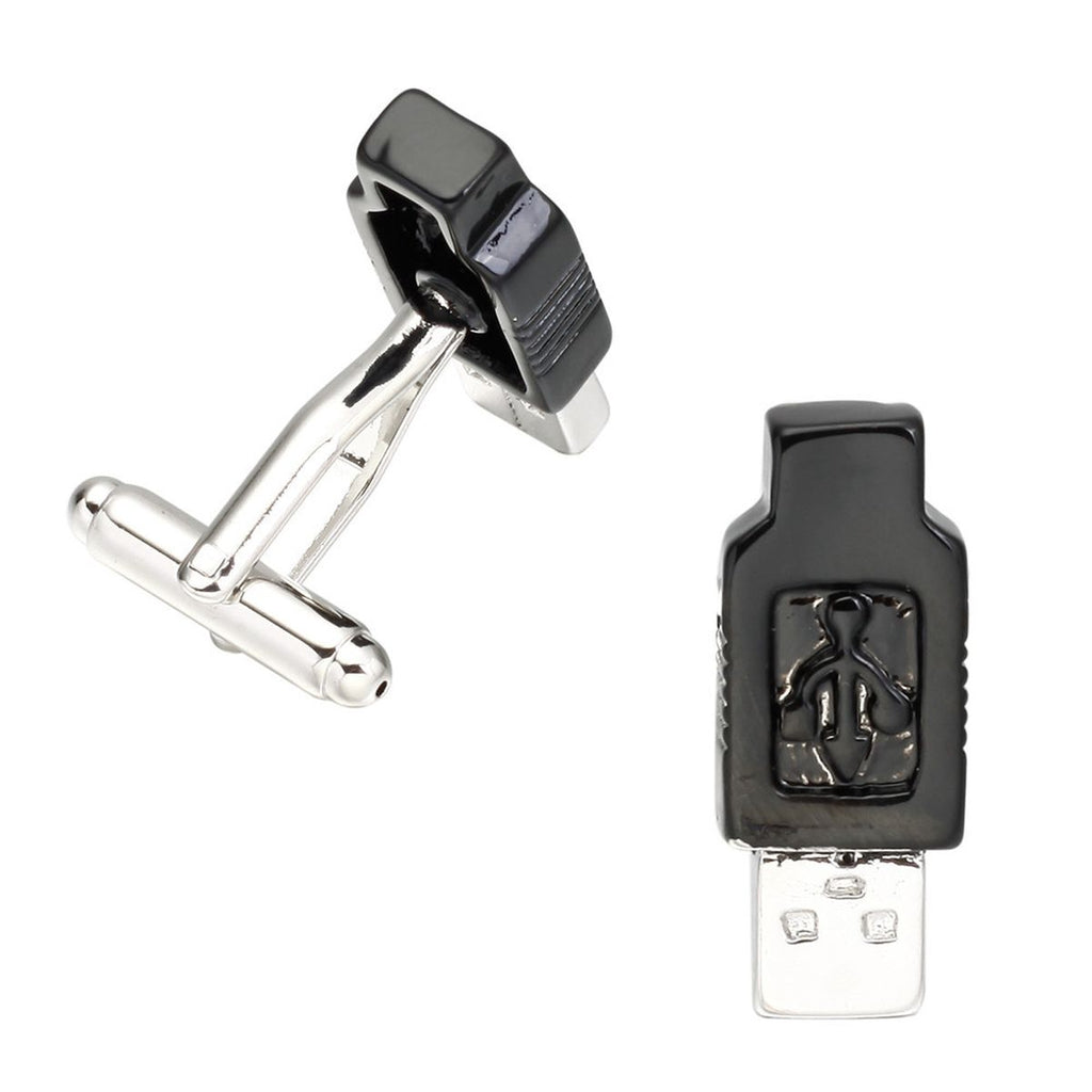 Usb Pen Drive Black Cufflinks In Box Bulk