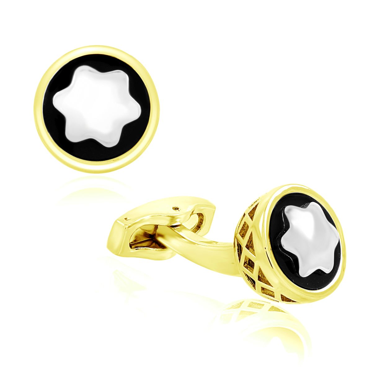 Star Filigree Gold Cufflinks In Box Bulk
