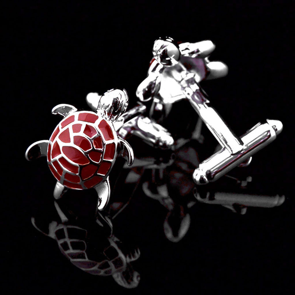 Tortoise Red Cufflinks In Box Bulk
