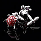 Tortoise Red Cufflinks In Box Bulk