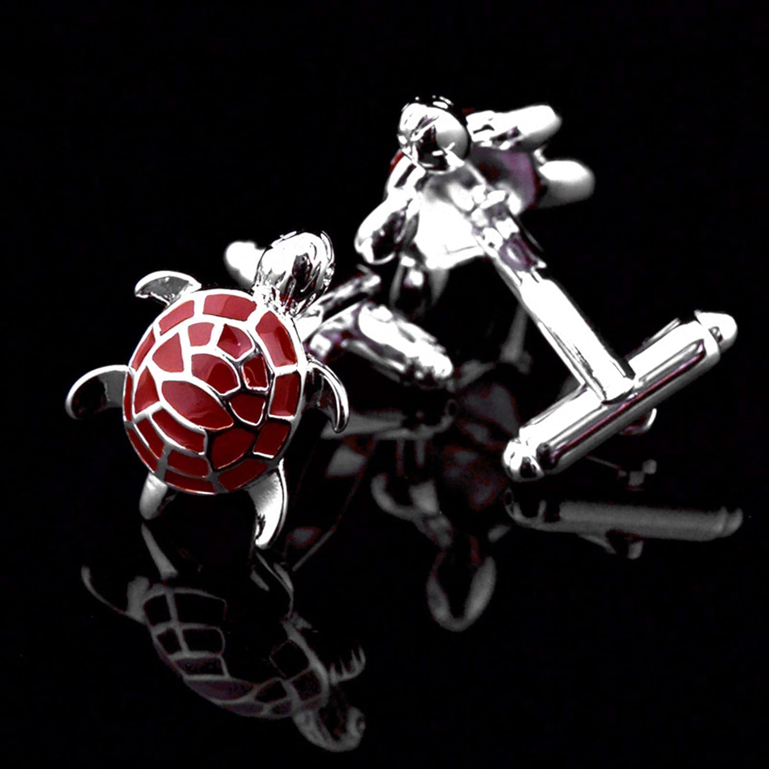 Tortoise Red Cufflinks In Box Bulk