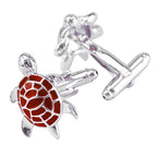 Tortoise Red Cufflinks In Box Bulk