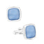 Cushion Blue Crystal Cufflinks In Box Bulk