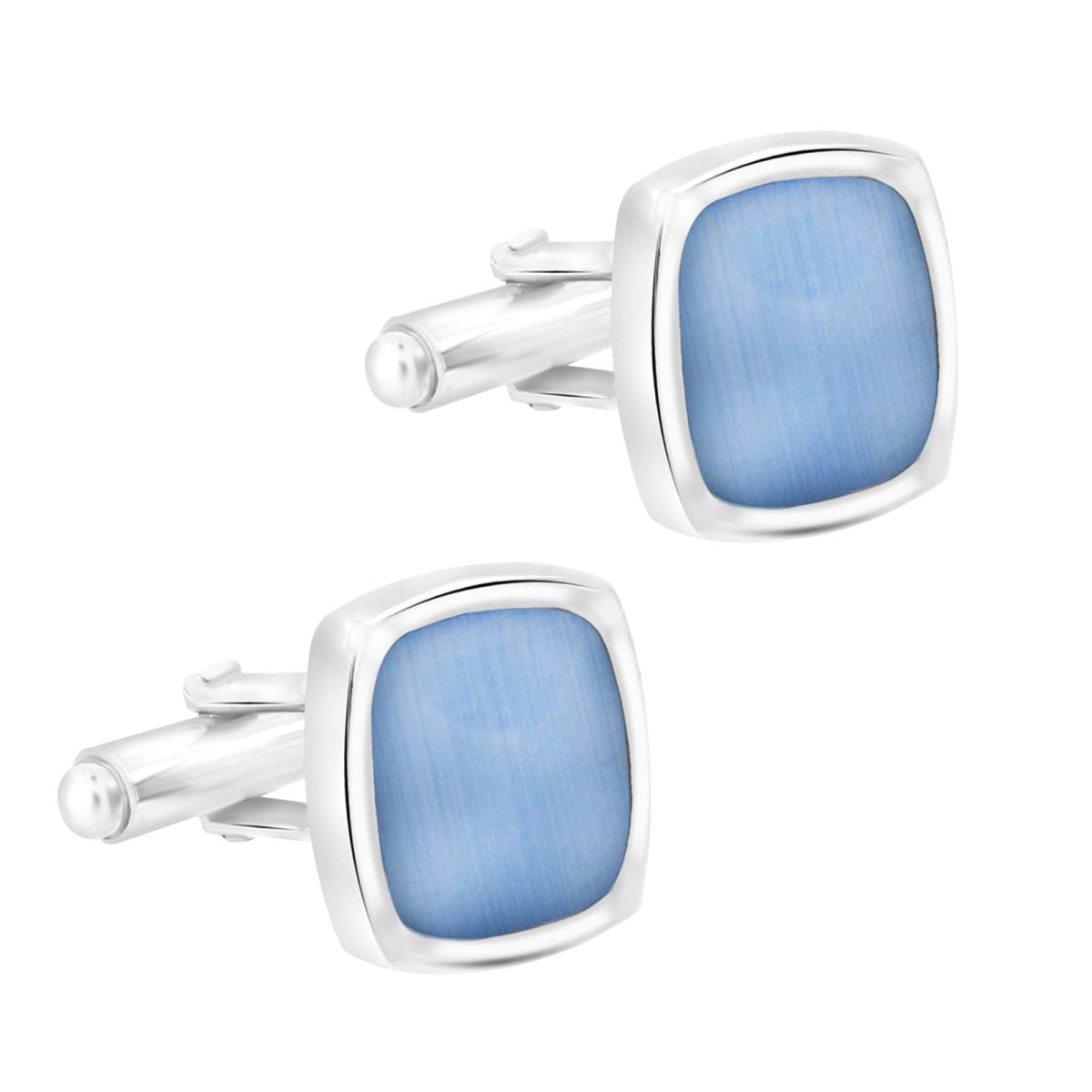 Cushion Blue Crystal Cufflinks In Box Bulk Secondary image